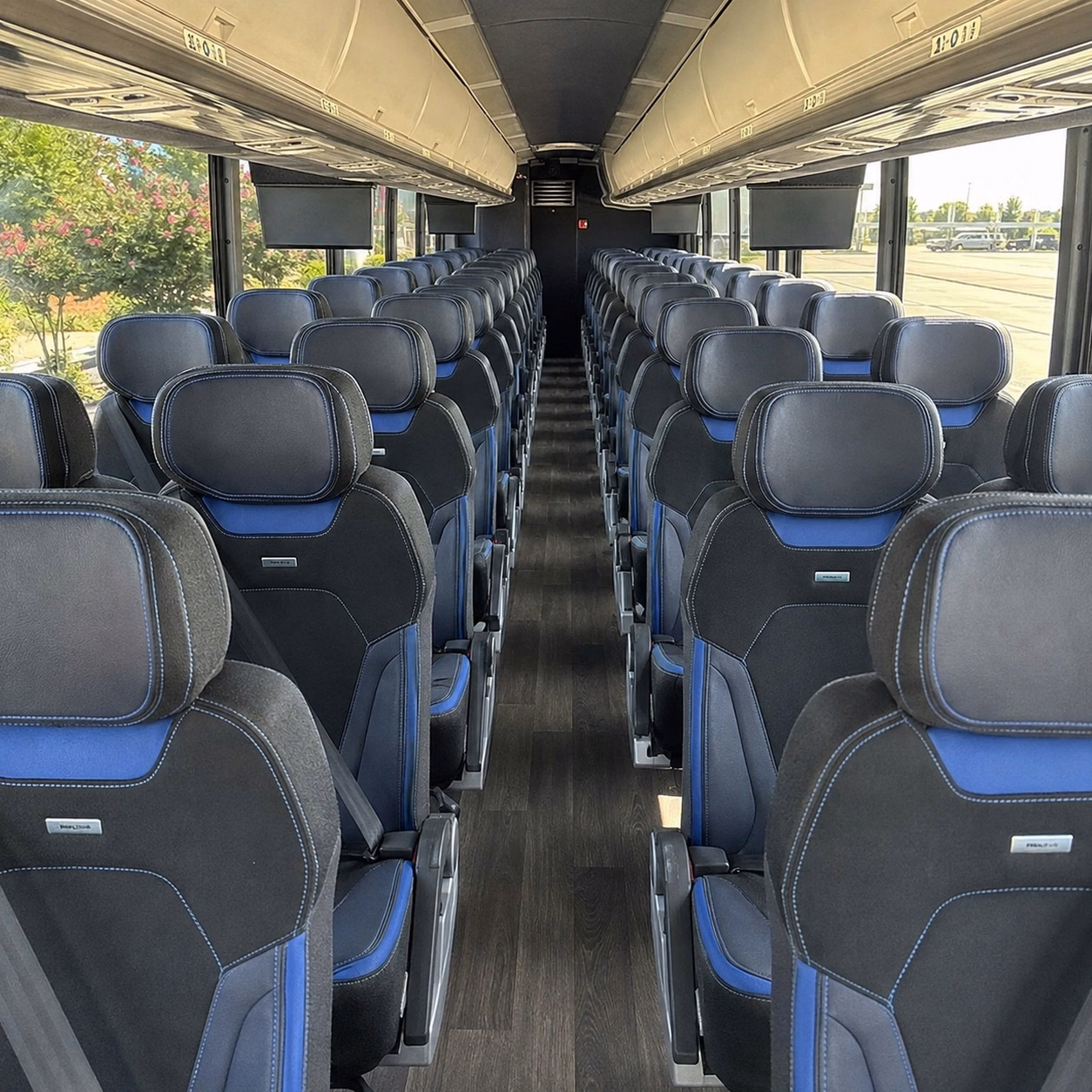 56 passenger charter bus interior