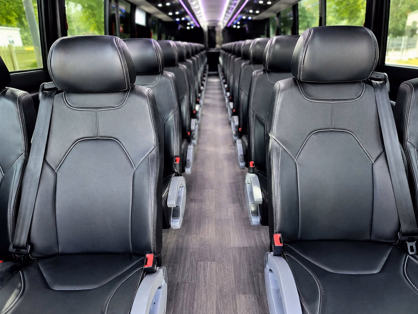 independence charter bus rental interior